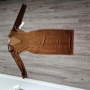 Good American Velour Stripped Dress